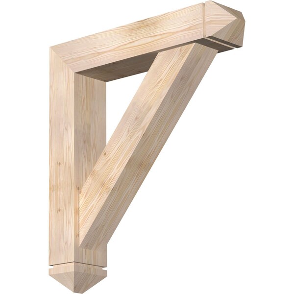Ekena Millwork Traditional Arts and Crafts Smooth Bracket w/ Offset Brace, Douglas Fir, 7 1/2"W x 36"D x 40"H BKT0806X36X40TRA03SDF - main